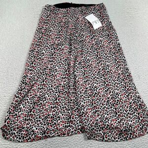 NWT Zara Midi Skirt Women Medium A Line‎ Animal Print Flowy Wild Chic Multicolor